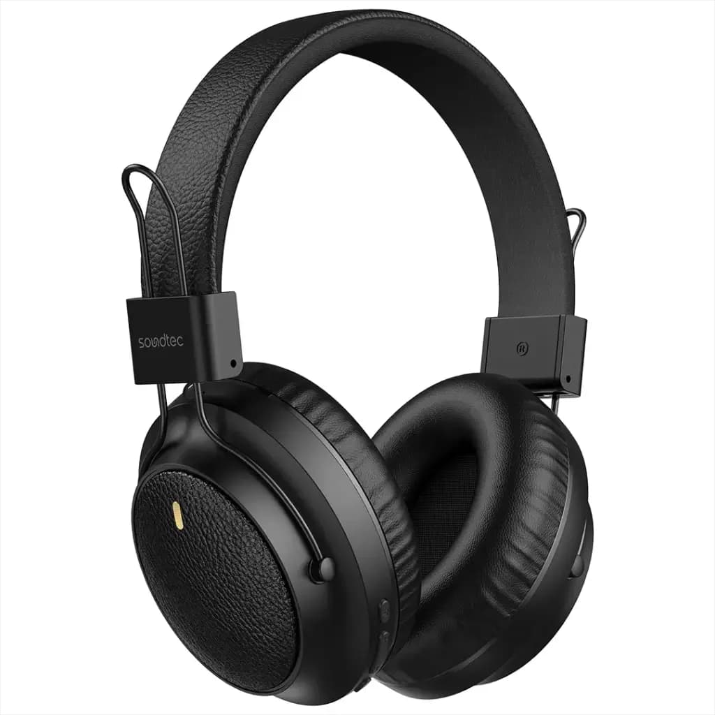 هدفون استریم با روکش چرمی پرودو(PDSTCYZ18)Porodo Soundtec Leather-Finish Wireless Stereo Headphone