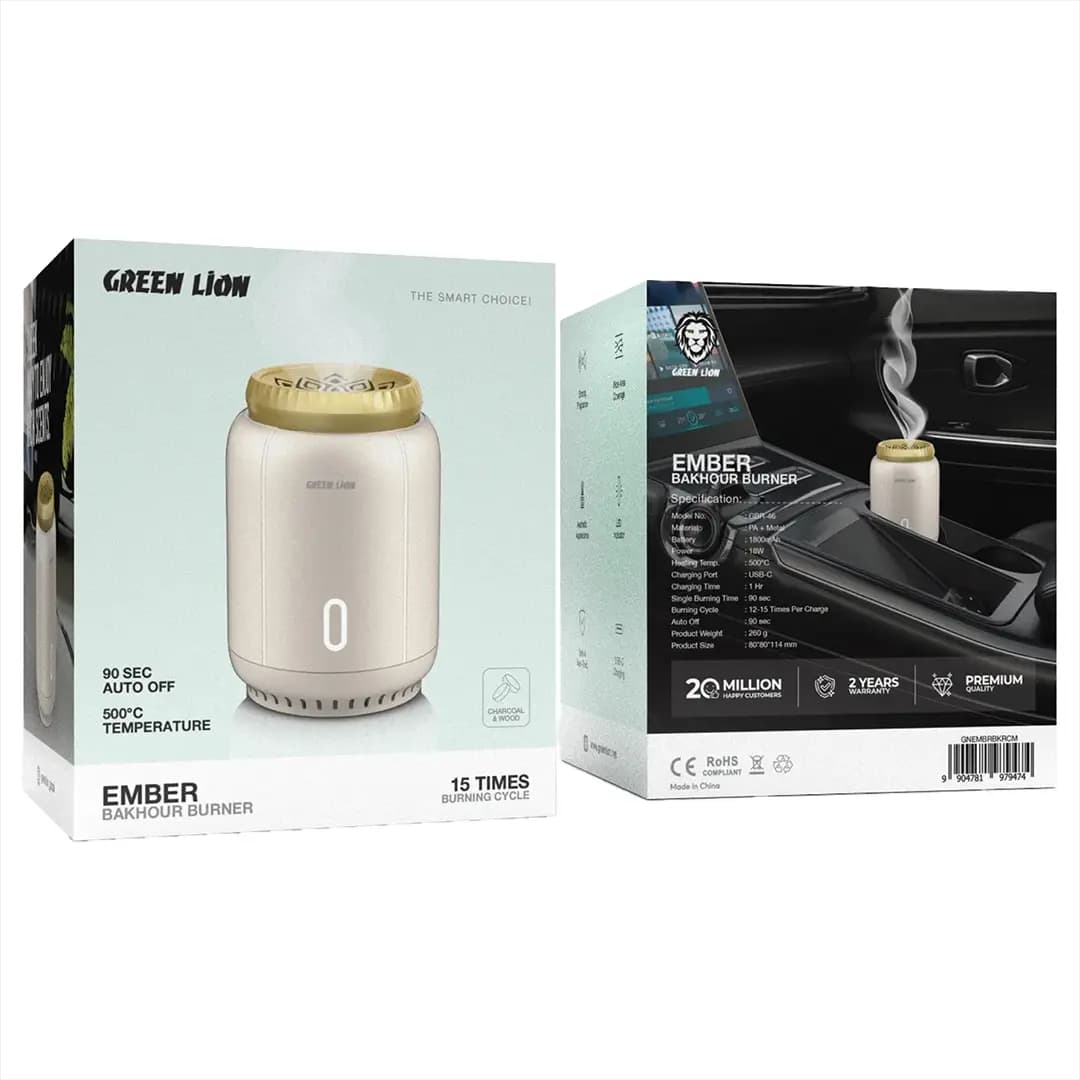 دستگاه بخور سوز Ember گرین لاین(GNEMBRBKR)Green Lion Ember Bakhour Burner — تصویر ۱۲
