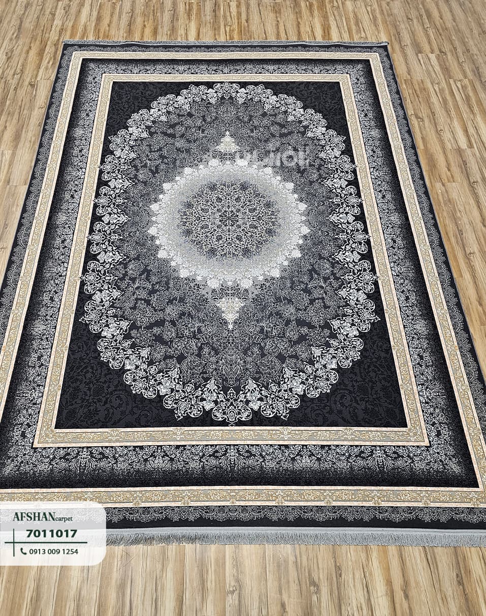 فرش ورژن طلاکوب طرح مینا کد 7011017 صنوبر — تصویر ۷