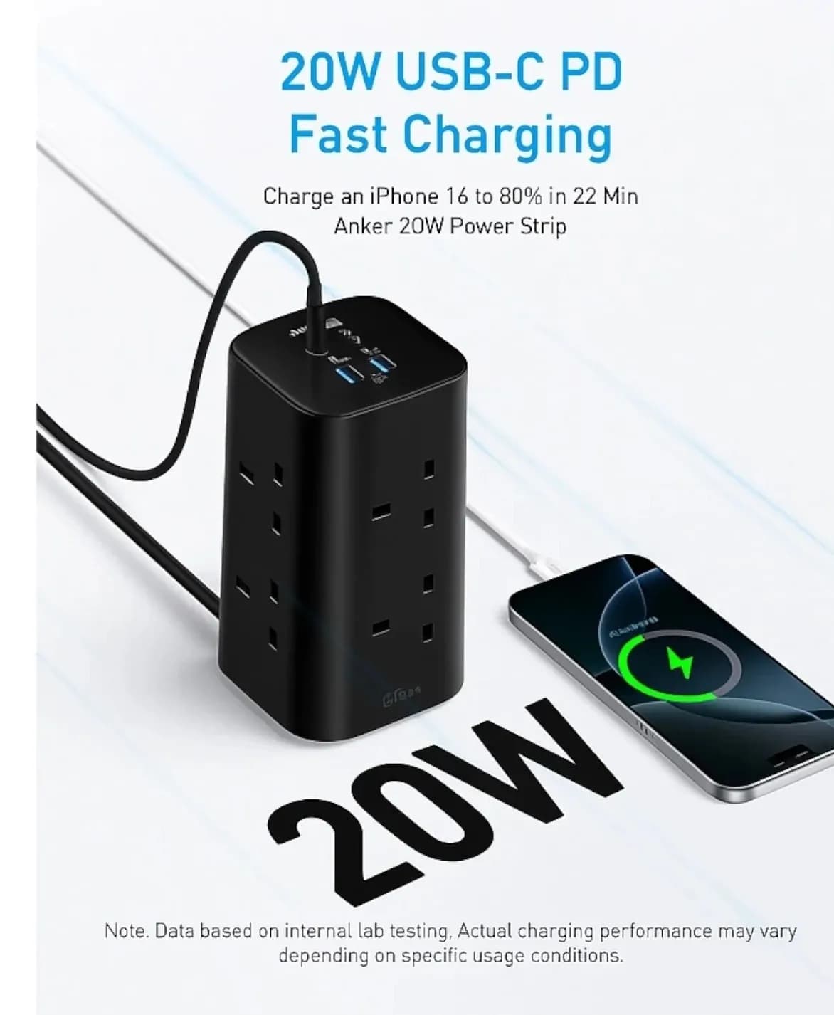 چند راهی برق انکر Anker Power Strip 20W 12 in 1 مدل A9185K11 — تصویر ۶