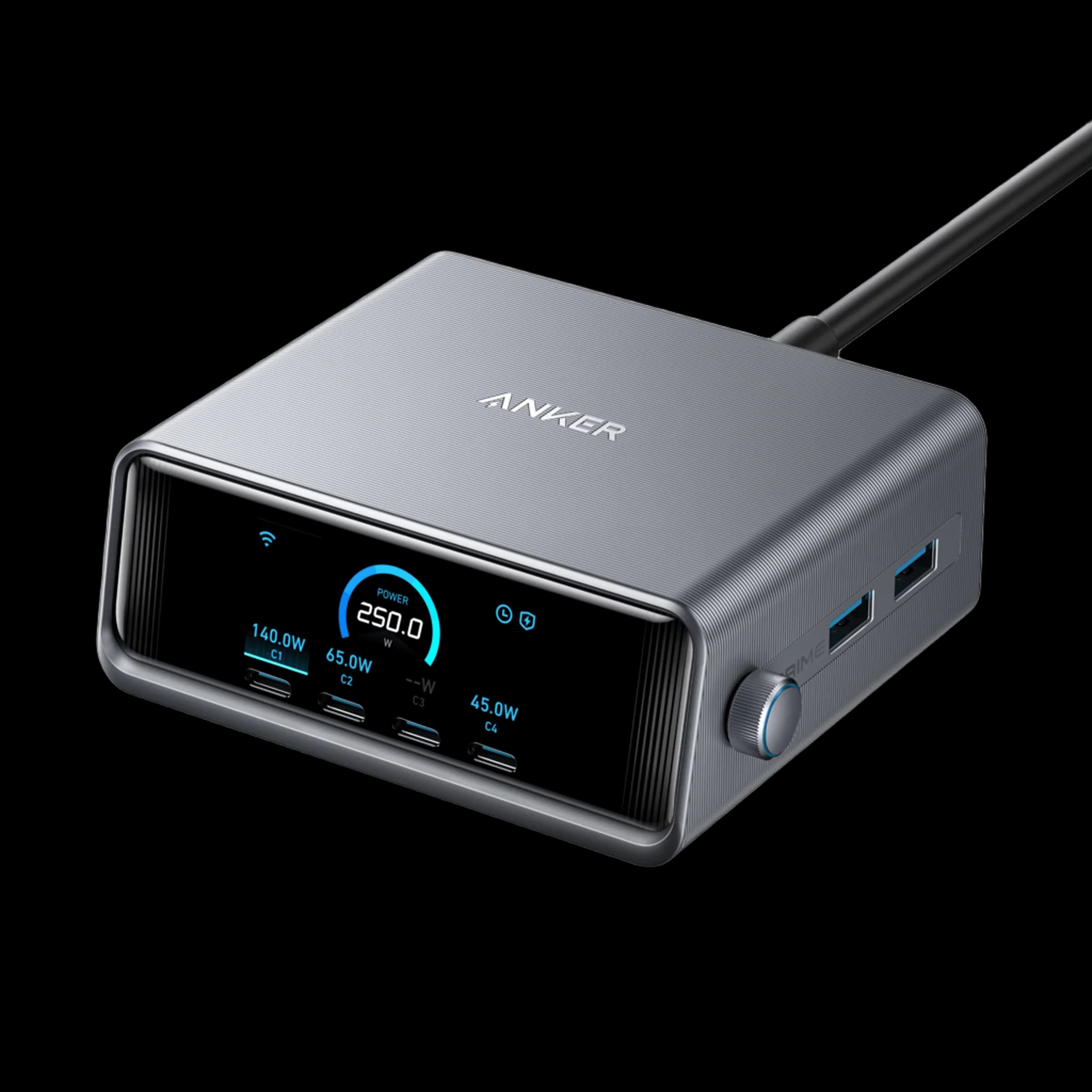 شارژر رومیزی انکر(A2345)Anker Prime Charger 250W, 6 Ports, GaNPrime