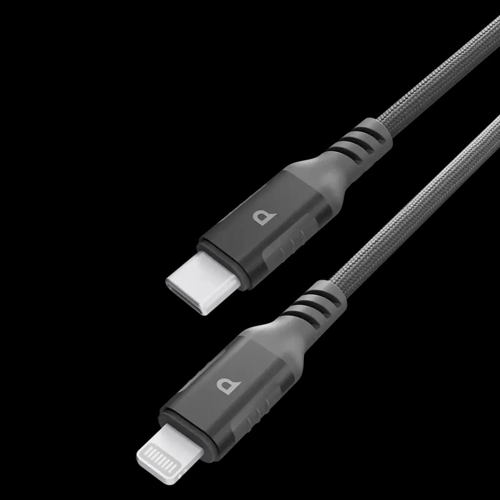 کابل نایلونی تایپ سی به لایتنینگ 30 وات پاورولوژی(PCAB018)Powerology Power Sync Weave USB-C to Lightning PD 30W