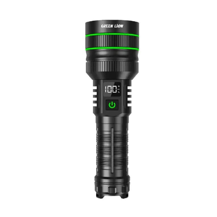 چراغ قوه شارژی 3 هزار لومن Hyper Ray Pro گرین لاین(GNHR3000LMBK)Green Lion Hyper Ray Pro LED Torch – Black — تصویر ۹