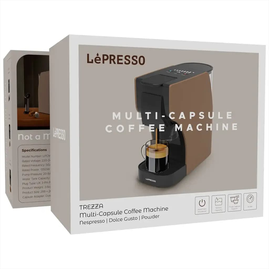 دستگاه اسپرسو ساز کپسولی اتوماتیک Trezza لپرسو(LPCM6618)Lepresso Trezza Multi-Capsule Coffee Machine — تصویر ۷