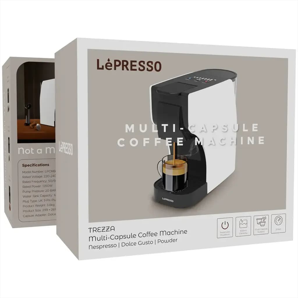 دستگاه اسپرسو ساز کپسولی اتوماتیک Trezza لپرسو(LPCM6618)Lepresso Trezza Multi-Capsule Coffee Machine — تصویر ۵
