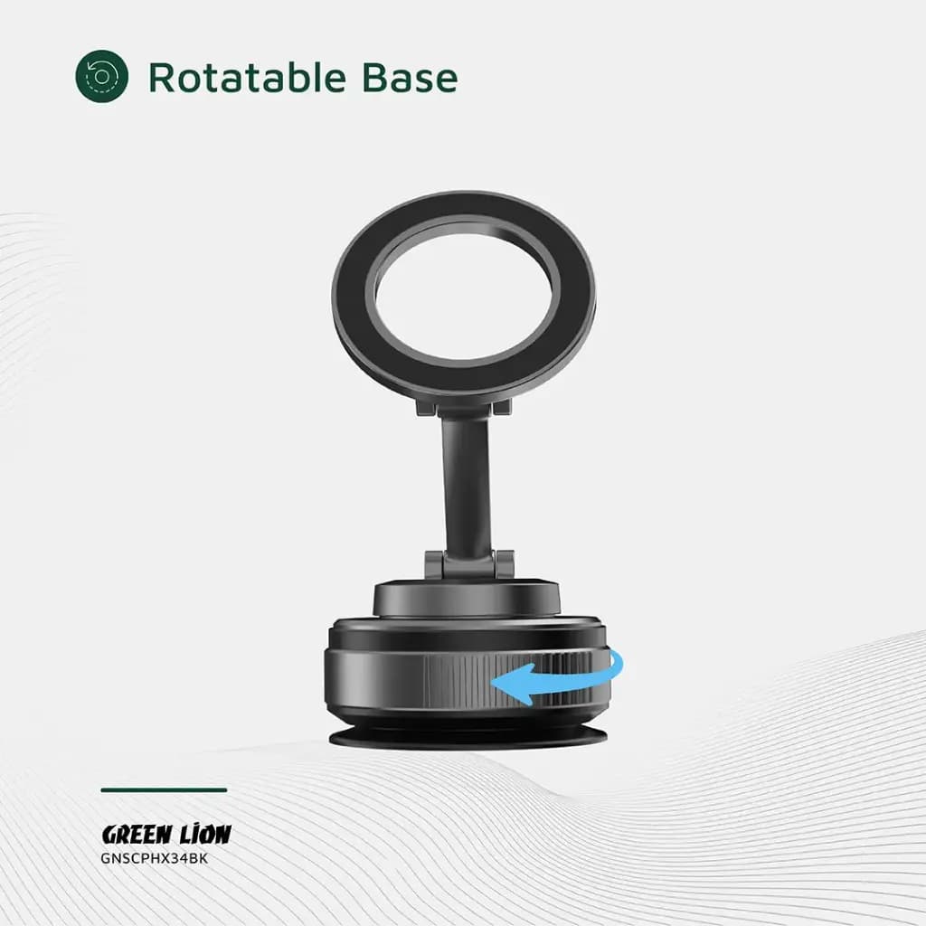 هولدر مگسیف مکشی خودرو GX-34 گرین لاین(GNSCPHX34)Green Lion GX-34 Suction Phone Holder – Black — تصویر ۴