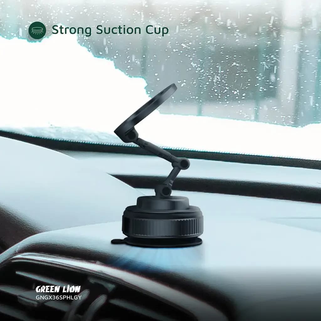 هولدر مگسیف مکشی خودرو GX-36 گرین لاین(GNGX36SPHL)Green Lion GX-36 Suction Phone Holder – Gray — تصویر ۶