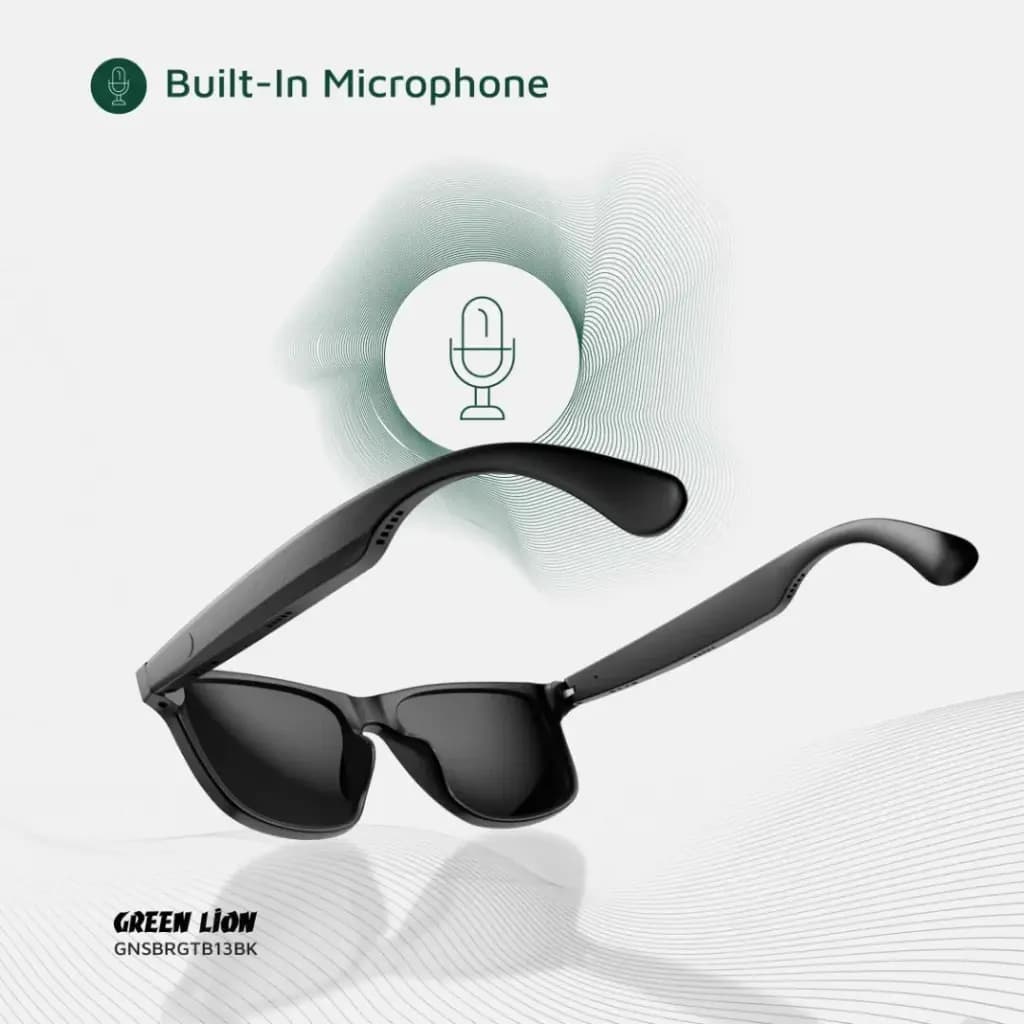 عینک آفتابی هوشمند Sydney گرین لاین(GNSDNGLSBK)Green Lion Sydney Smart Glasses – Black — تصویر ۶