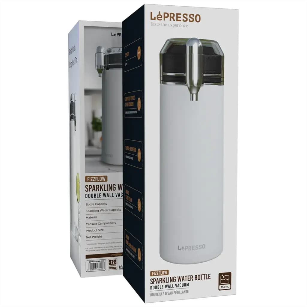بطری سودا ساز لپرسو(LPWB750ML)Lepresso Sparkling Water Bottle Double Wall Vacuum — تصویر ۵