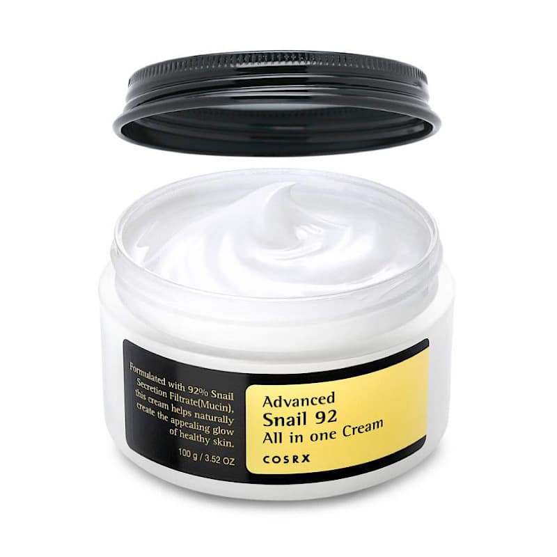 کرم مرطوب‌کننده و آبرسان کاسه‌ای موسین 92 درصد حلزون کوزارکس (Cosrx Snail 92 All In One Cream) — تصویر ۲