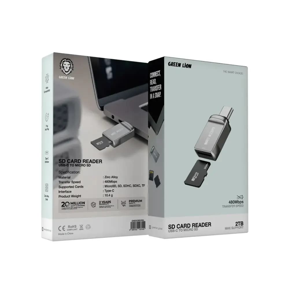 مبدل OTG میکرو SD گرین لاین SD Card Reader USB-C to Micro SD — تصویر ۳