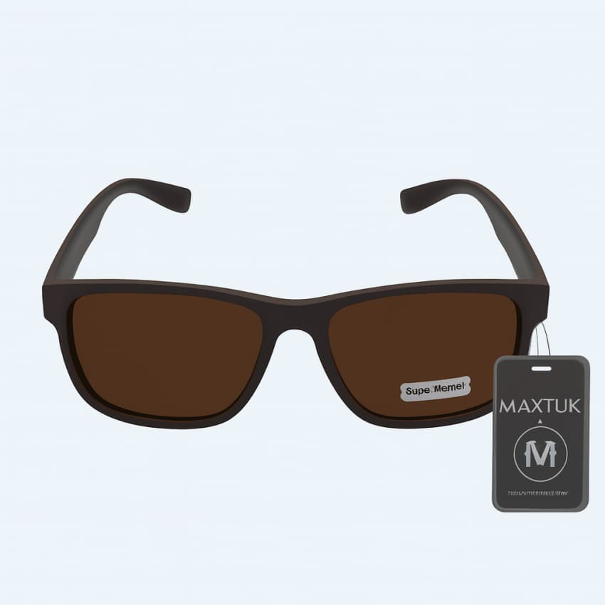 عینک آفتابی مردانه ماتریکس تم قهوه ای بسیار سبک MATRUIIX UV400 اورجینال وارداتی — تصویر ۳