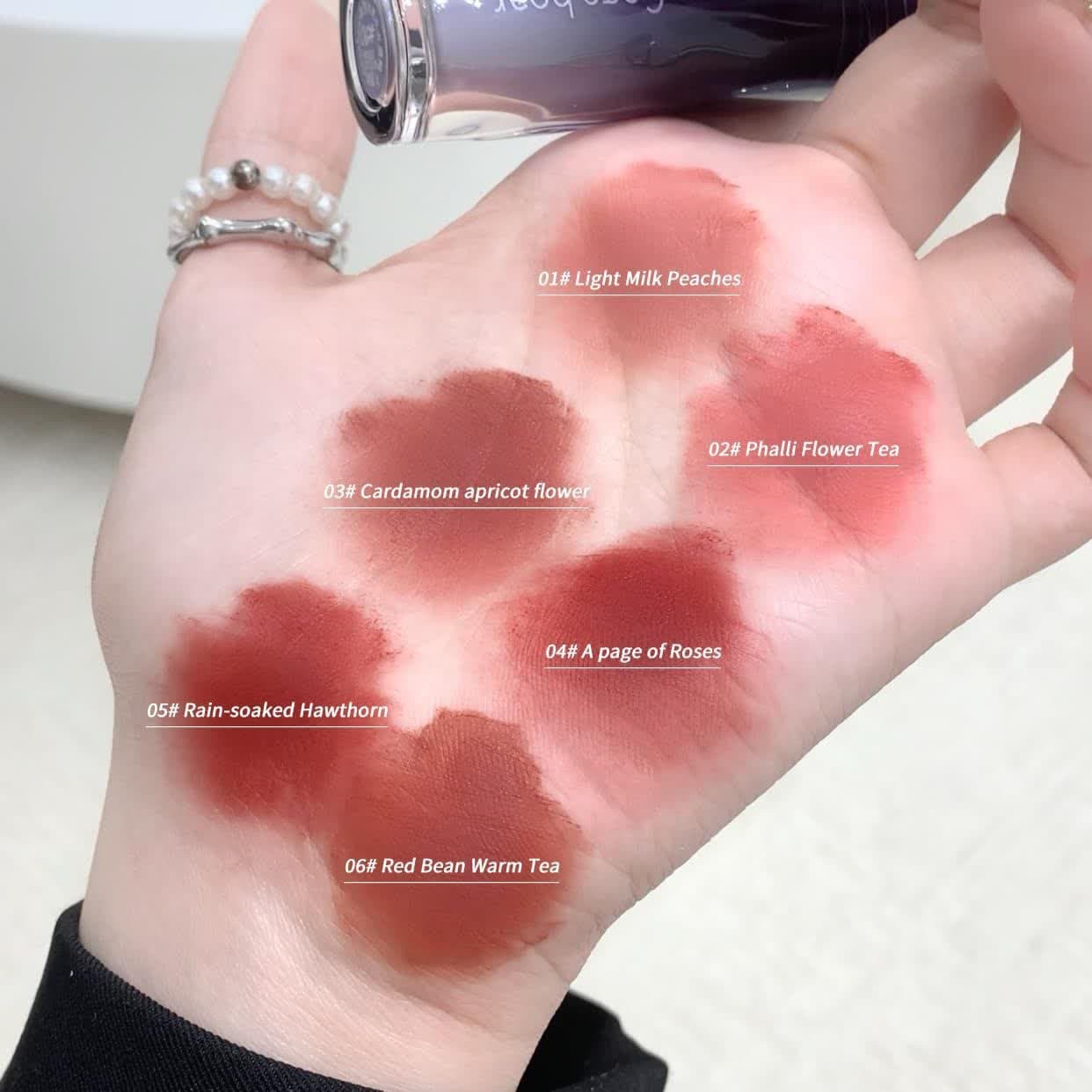 رژلب مخملی مات Gege Bear مدل Silky Matte Lip Glaz پوکه بنفش وارداتی — تصویر ۸