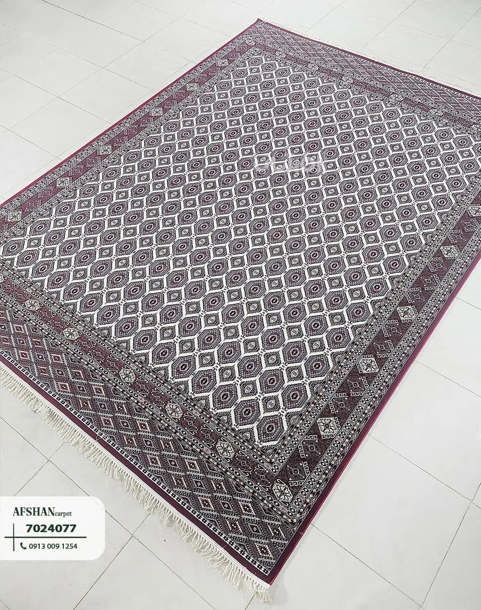 فرش 700 شانه آکرلیک طرح بازوبند کد 7024077 آرزو