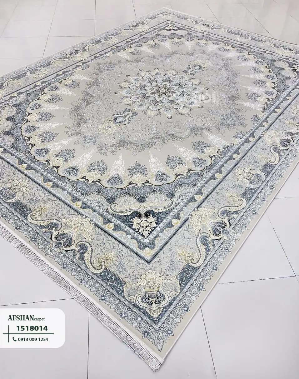 فرش 1500 شانه طرح شمس طلاکوب کد 1518015 بهار — تصویر ۵