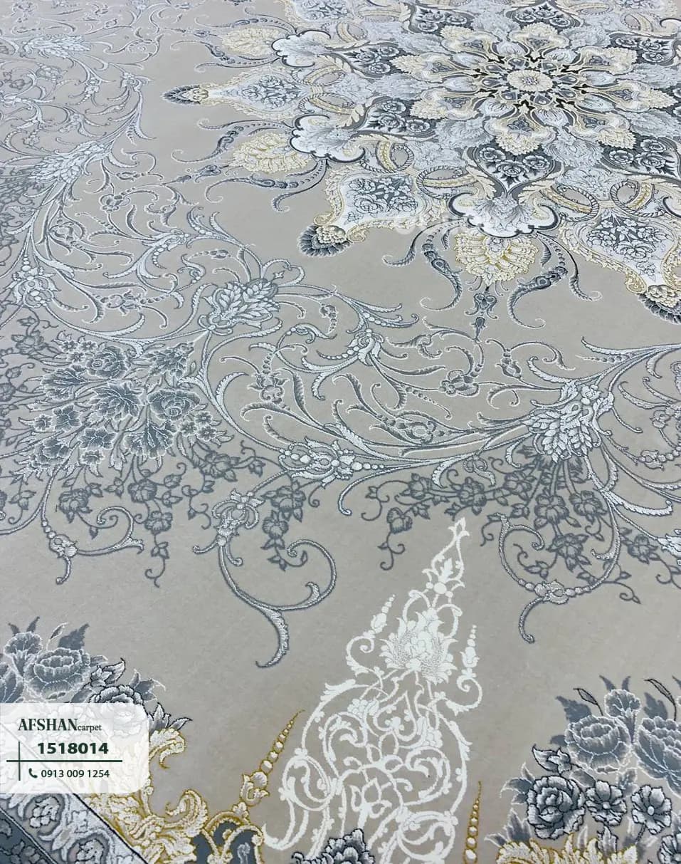 فرش 1500 شانه طرح شمس طلاکوب کد 1518015 بهار — تصویر ۸