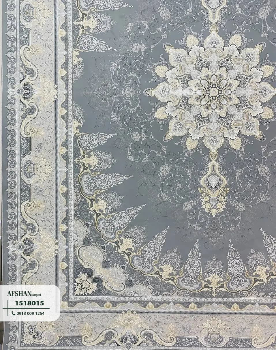 فرش 1500 شانه طرح شمس طلاکوب کد 1518015 بهار — تصویر ۳