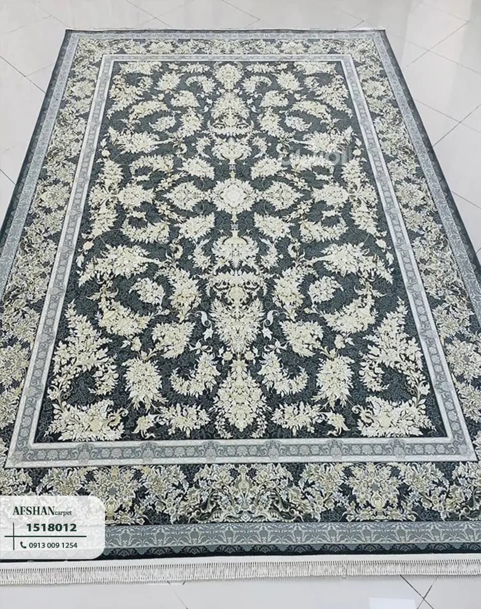 فرش 1500 شانه طرح زرافشان طلاکوب کد 1518012 بهار — تصویر ۲