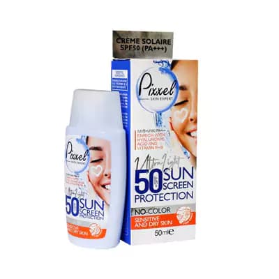 کرم ضد آفتاب بدون رنگ پیکسل SPF50 پوست‌‌ چرب