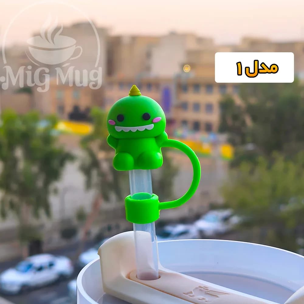 سر نی استنلی طرح حیوانات | درپوش نی تامبلر استنلی — تصویر ۳