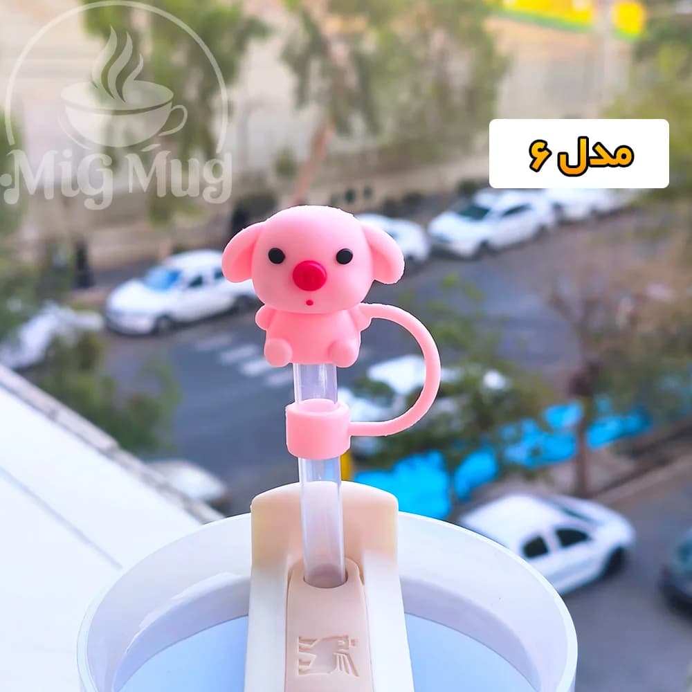 سر نی استنلی طرح حیوانات | درپوش نی تامبلر استنلی — تصویر ۸