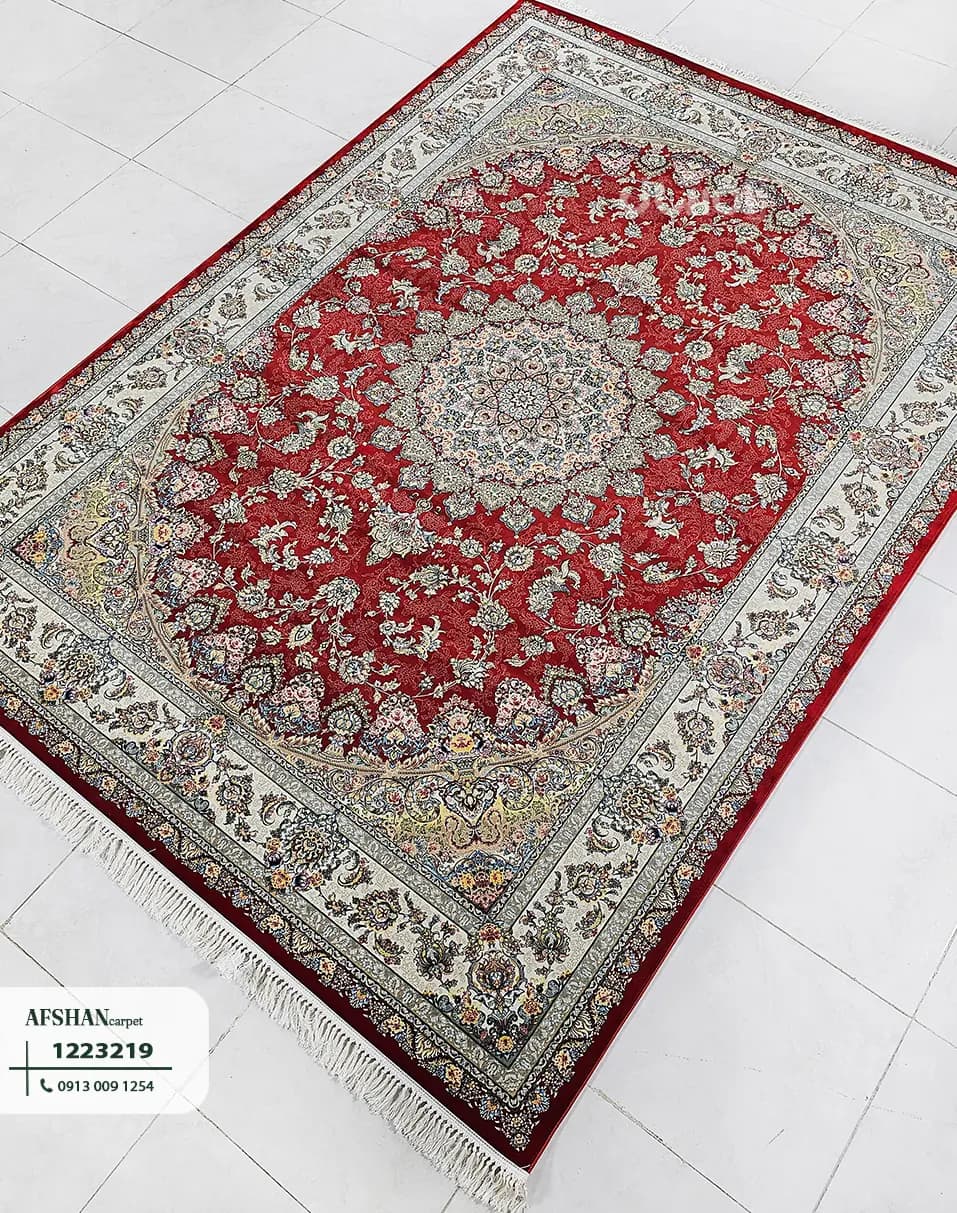 فرش 1200 شانه آکرلیک طرح شهریار کد 1223219 آریا — تصویر ۹