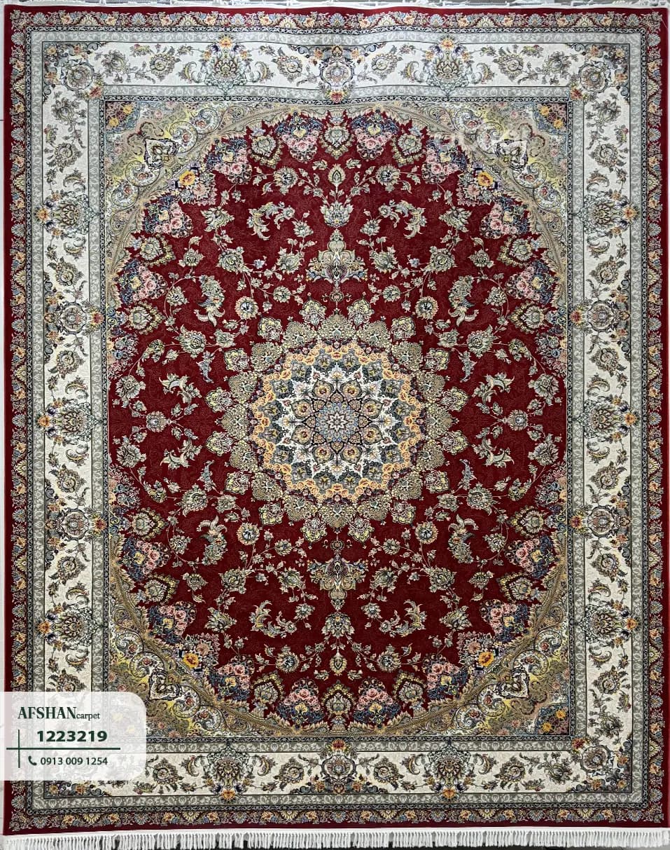 فرش 1200 شانه آکرلیک طرح شهریار کد 1223219 آریا — تصویر ۲