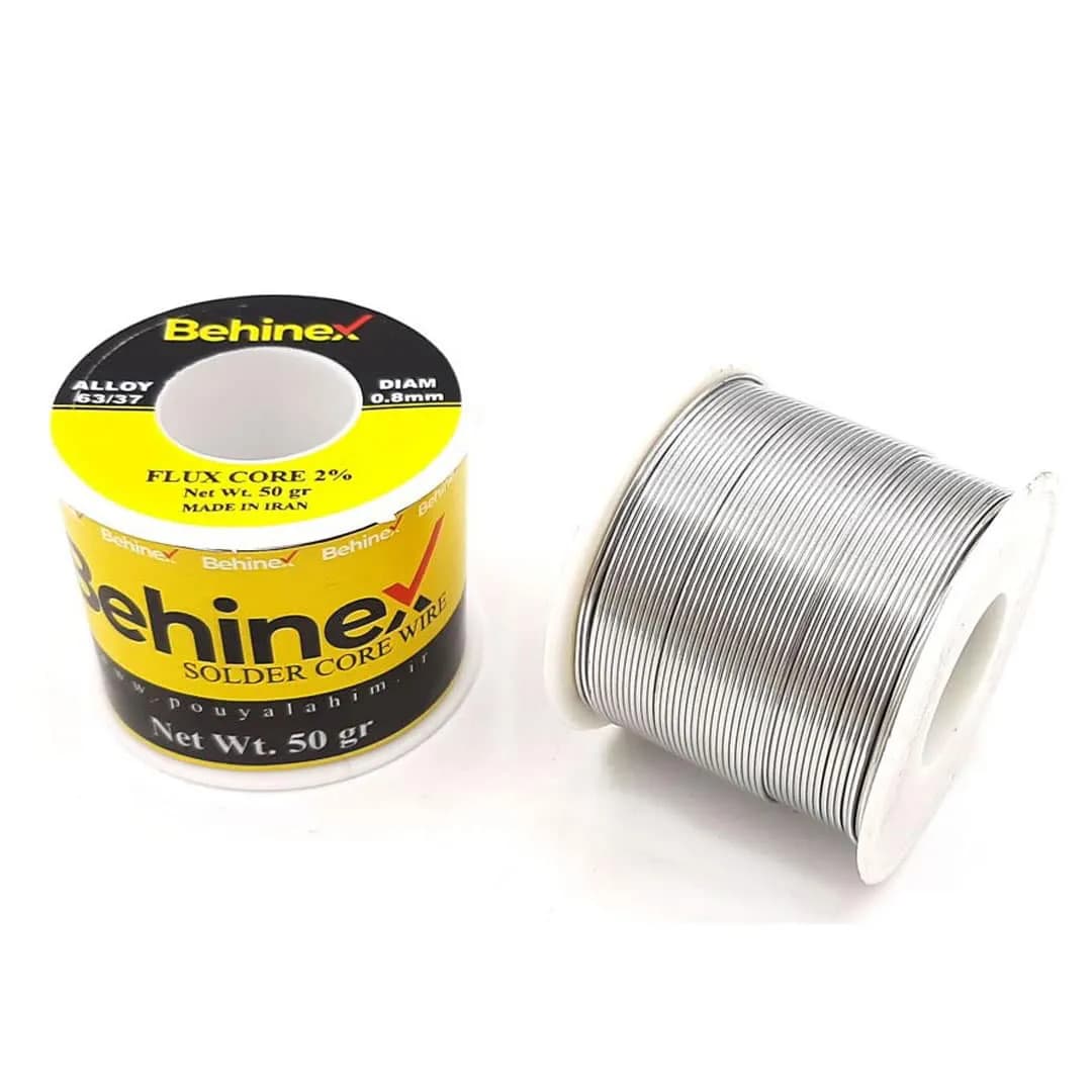 سیم لحیم 0.8 میلی‌ متر 50 گرم بهینکس Behinex