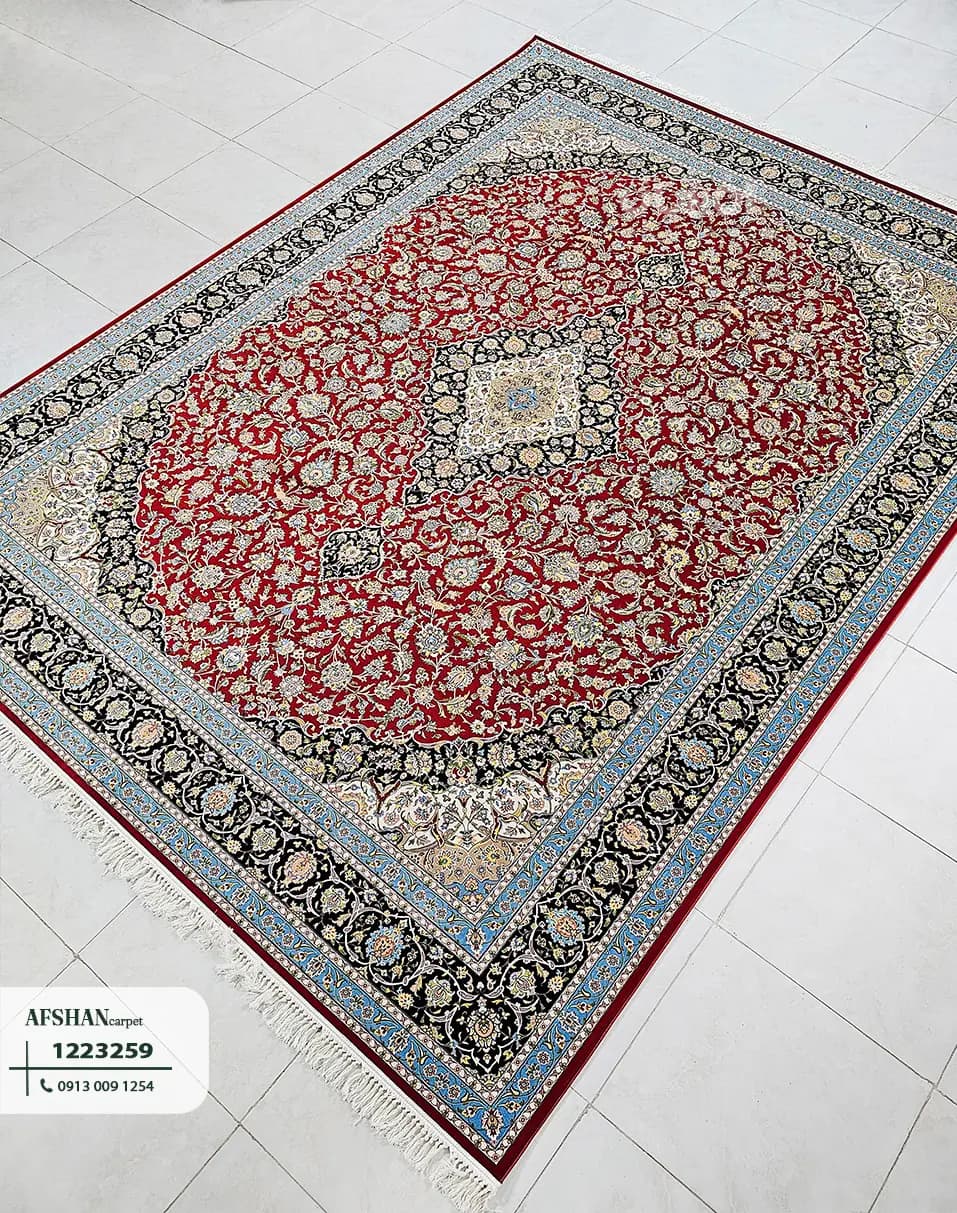 فرش 1200 شانه آکرلیک طرح کاشانه کد 1223259 آریا — تصویر ۹