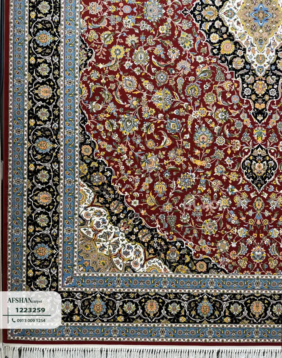 فرش 1200 شانه آکرلیک طرح کاشانه کد 1223259 آریا — تصویر ۱۱