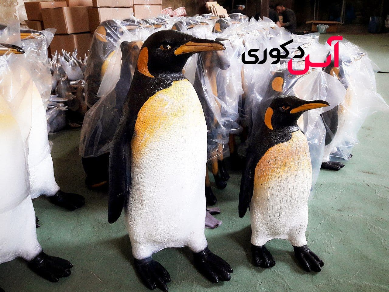 دکوری پنگوئن جفت پلی استر — تصویر ۳