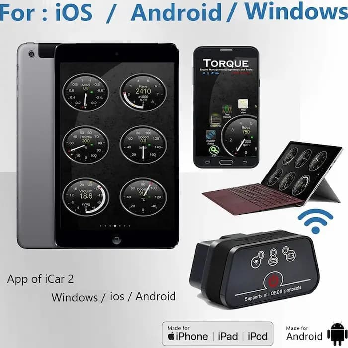 دستگاه دیاگ بی سیم خودرو مدل Vgate iCar 2 Wifi — تصویر ۶