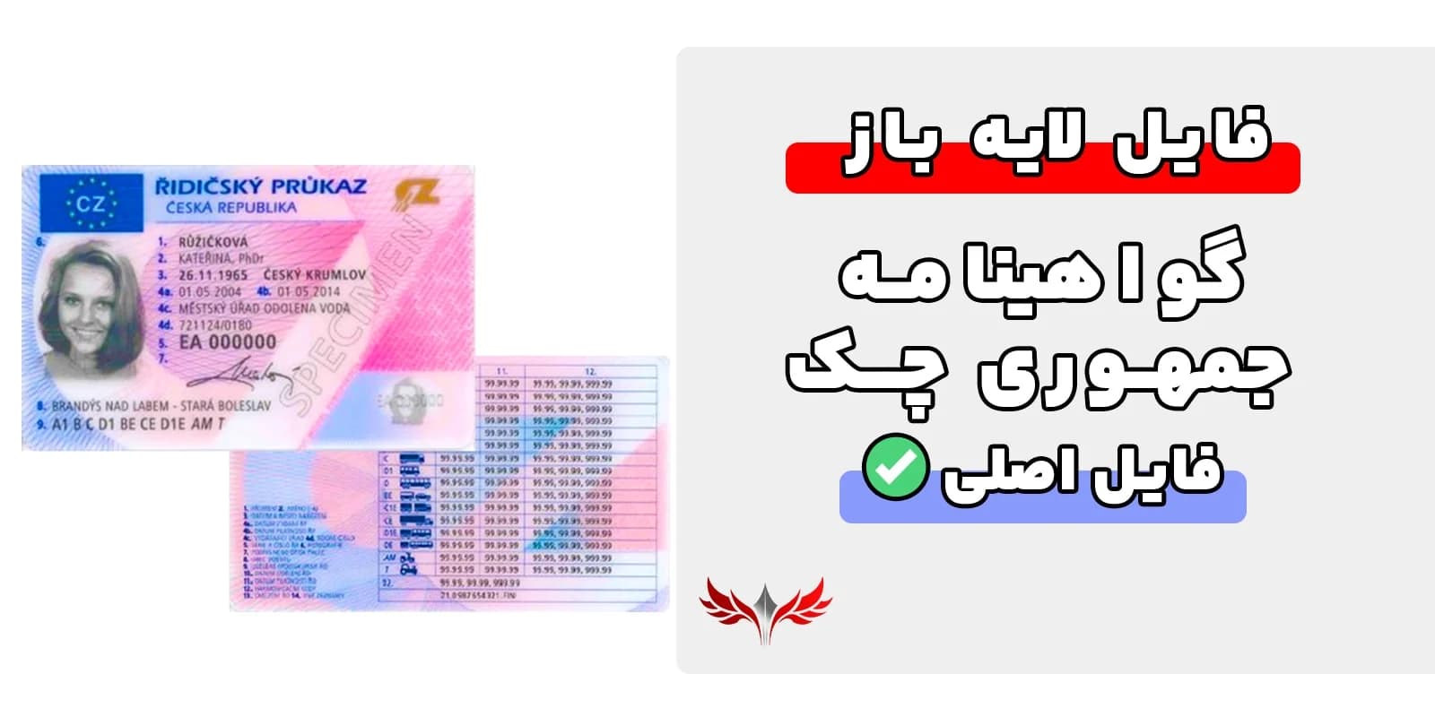 گواهینامه رانندگی جمهوری چک لایه باز