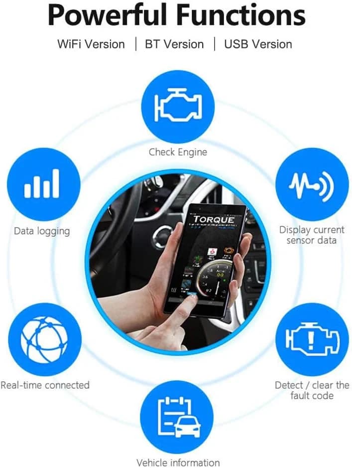 دیاگ خودرو KONNWEI KW903 OBD2 – سازگار با اندروید و ویندوز — تصویر ۵