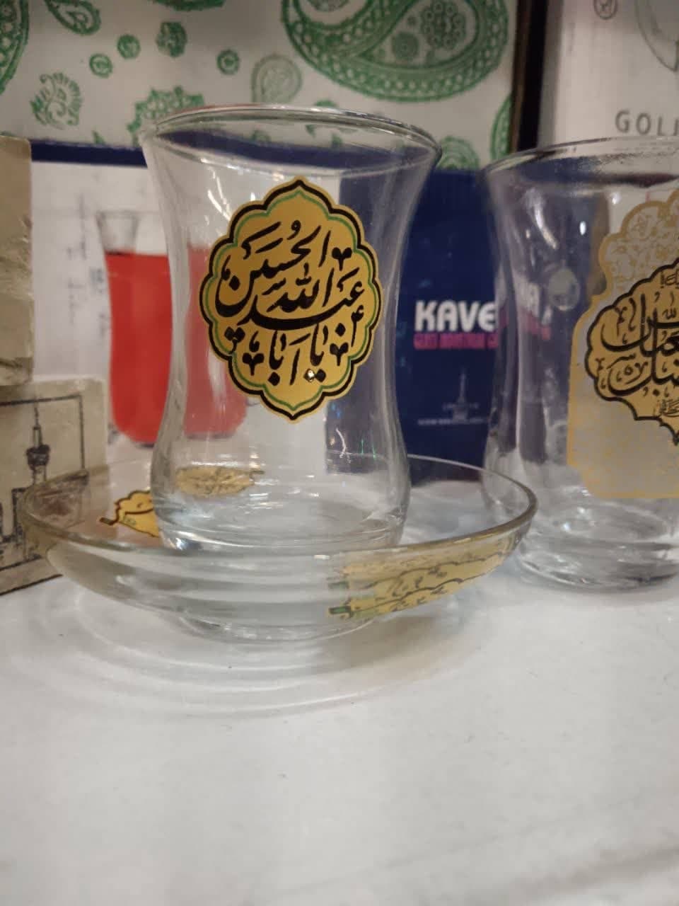 استکان کمر باریک با نعلبکی — تصویر ۲