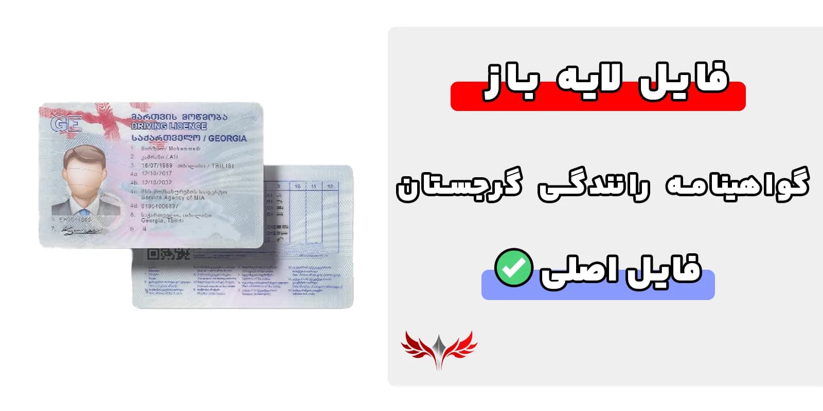 گواهینامه رانندگی گرجستان لایه باز