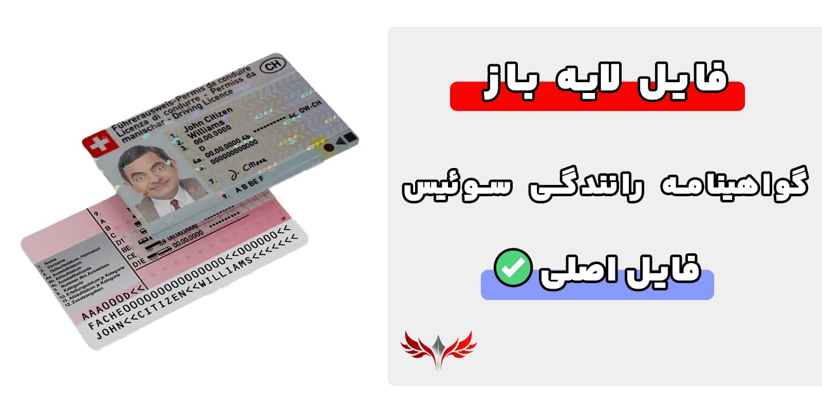 گواهینامه رانندگی سوئیس لایه باز