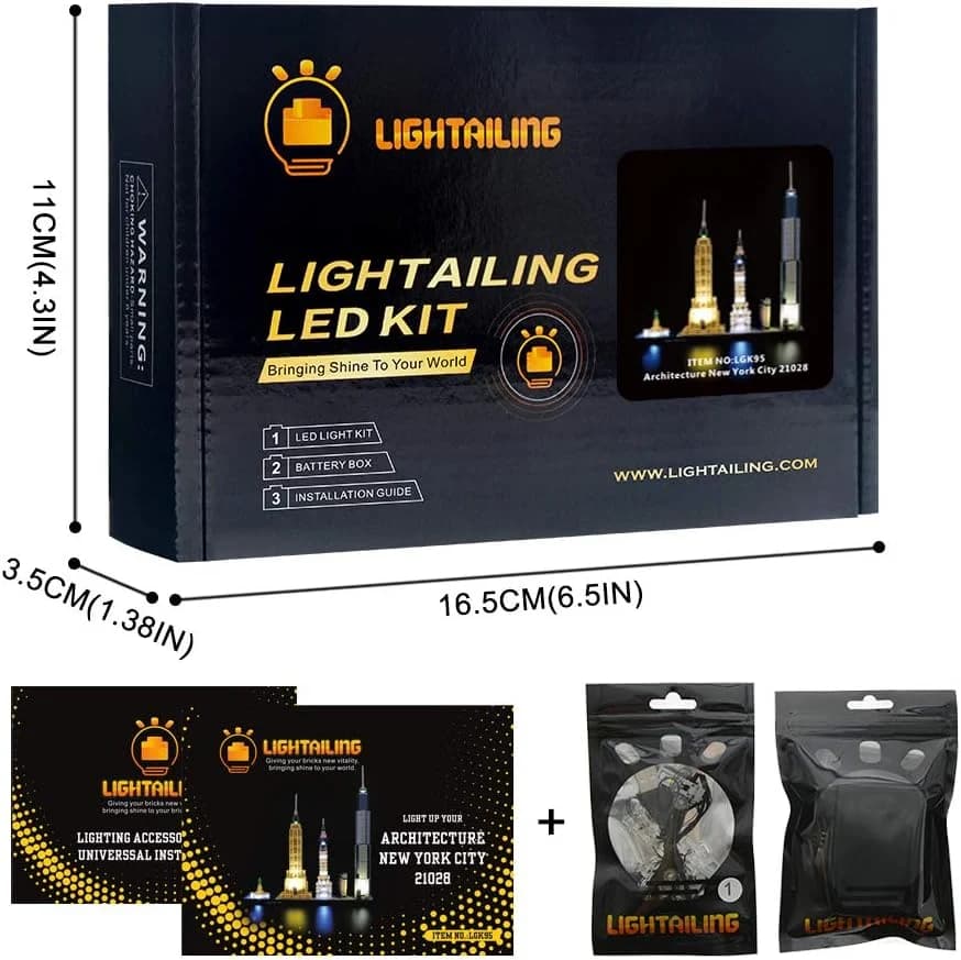 کیت نورپردازی LIGHTAILING برای لگو سری آرشیتکت مدل شهر نیویورک کد 21028 — تصویر ۵