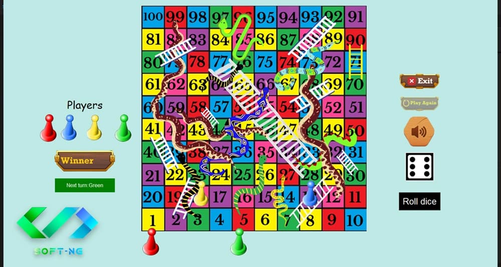 بازی مار و پله در پایتون با رابط گرافیکی و کتابخانه Pygame — تصویر ۲