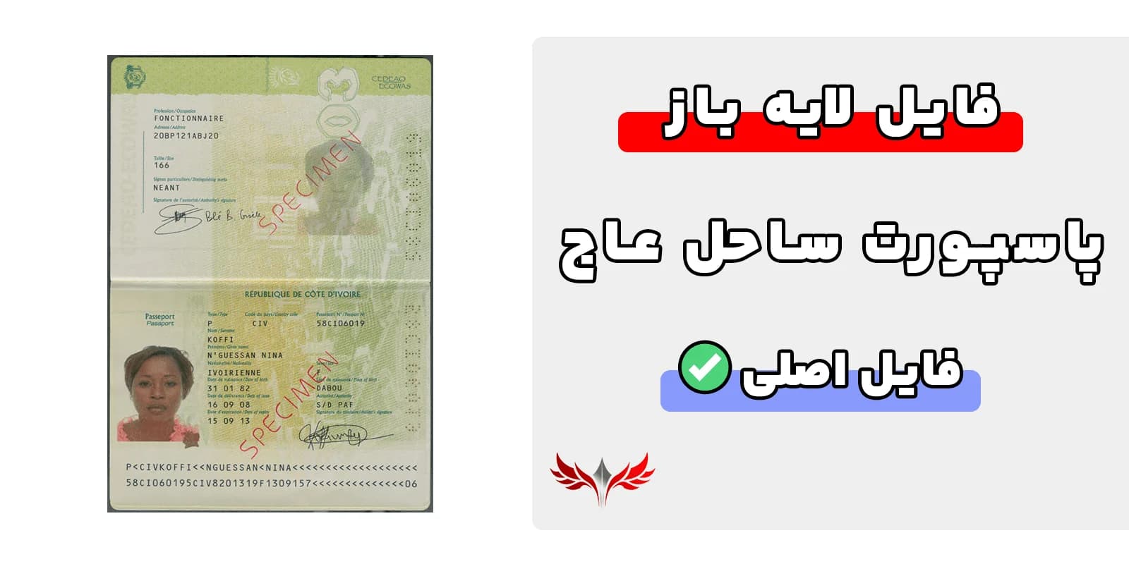 پاسپورت ساحل عاج لایه باز