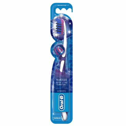 مسواک اورال بی مدل 3D White سری Pro-Flex با برس نرم