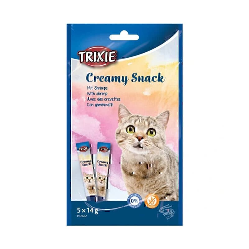 بستنی گربه تریکسی با طعم میگو Trixie Cat Creamy Snack With Shrimp بسته 5 عددی — تصویر ۳