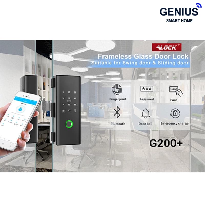 قفل دیجیتال شیشه سکوریت ALOCK مدل +G200 — تصویر ۸
