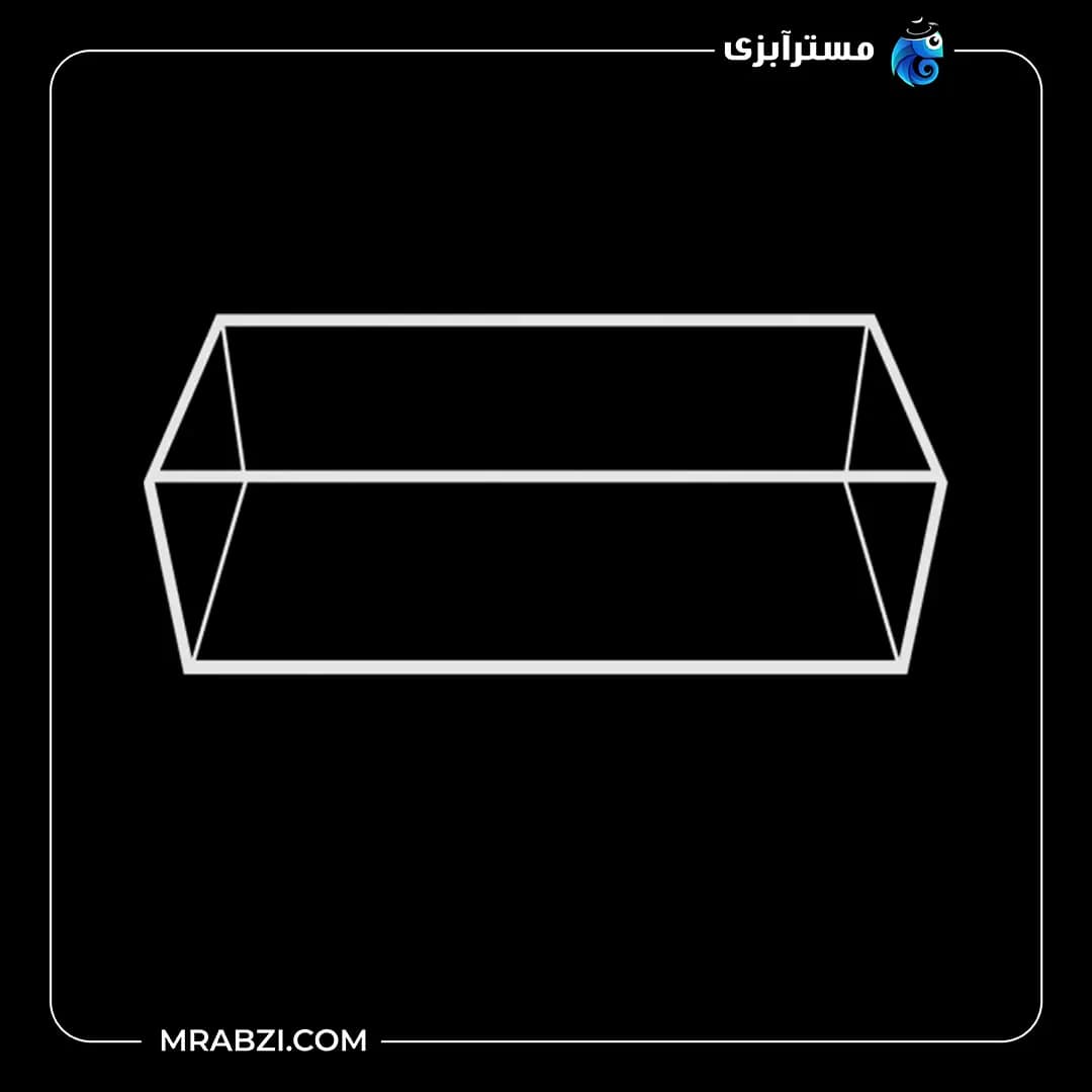 آکواریوم ریملس آکوا شیشه فلوت 10 میل (40*40*60) — تصویر ۳