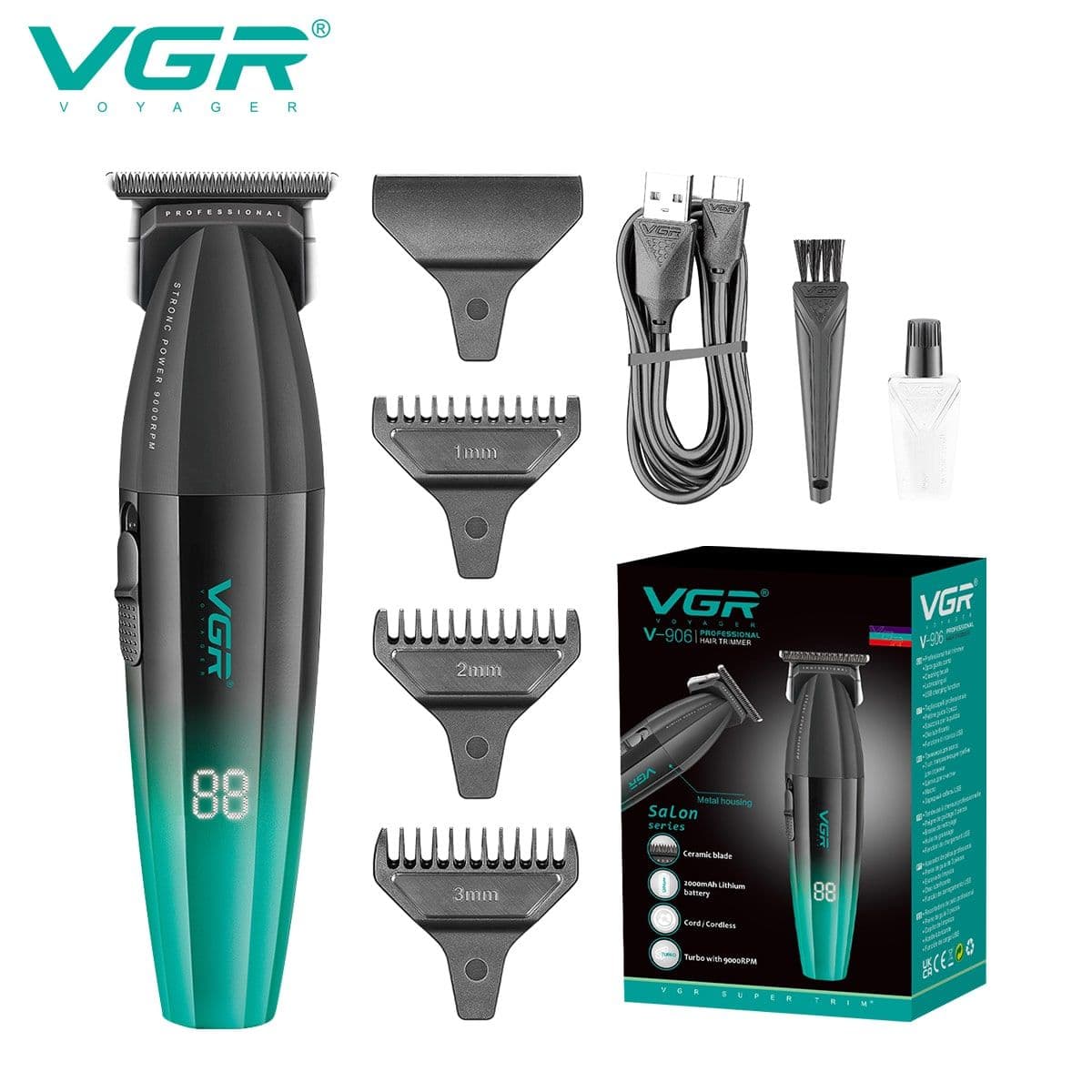 ماشین اصلاح موی سر و صورت وی جی آر مدل V-906 — تصویر ۱۰