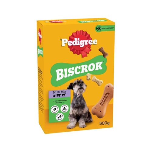 تشویقی سگ بیسکویتی پدیگری Pedigree Biscrok Multi Mix وزن 500 گرم — تصویر ۲