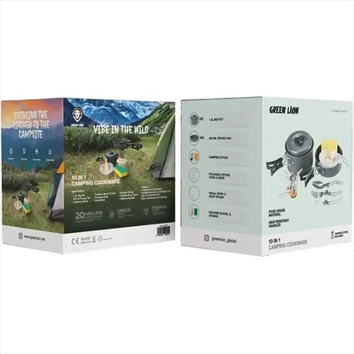 ظروف و گاز کمپینگ گرین لاین مدل 10 پارچه — تصویر ۳
