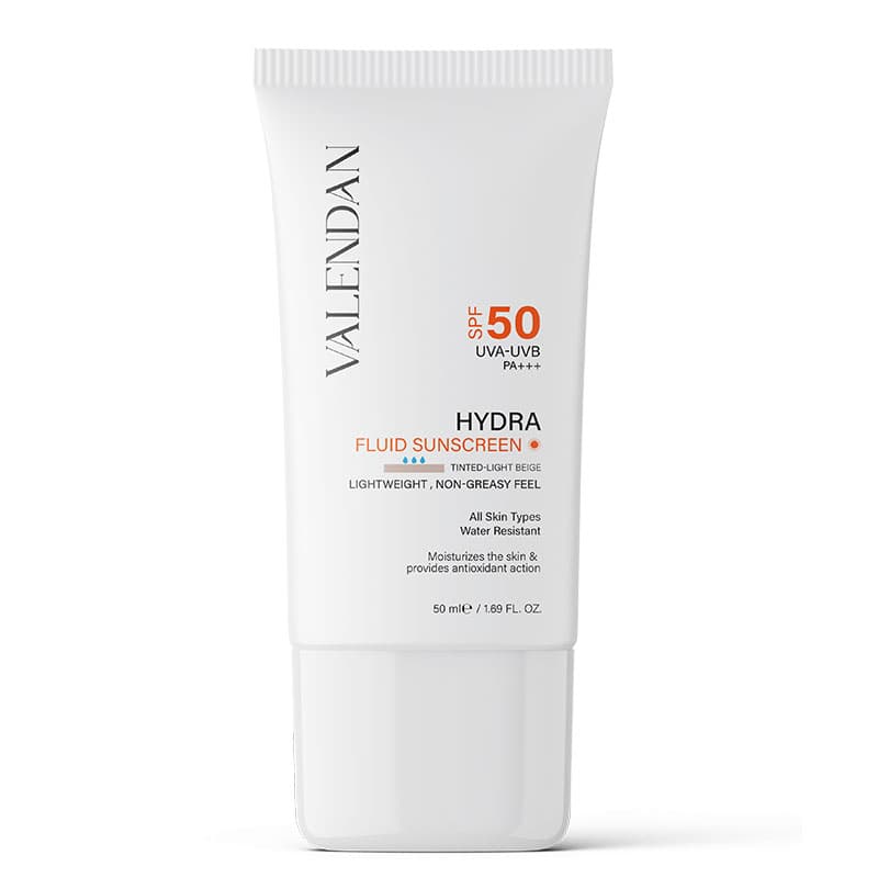 فلوئید ضد آفتاب آبرسان رنگی SPF 50 ولندان