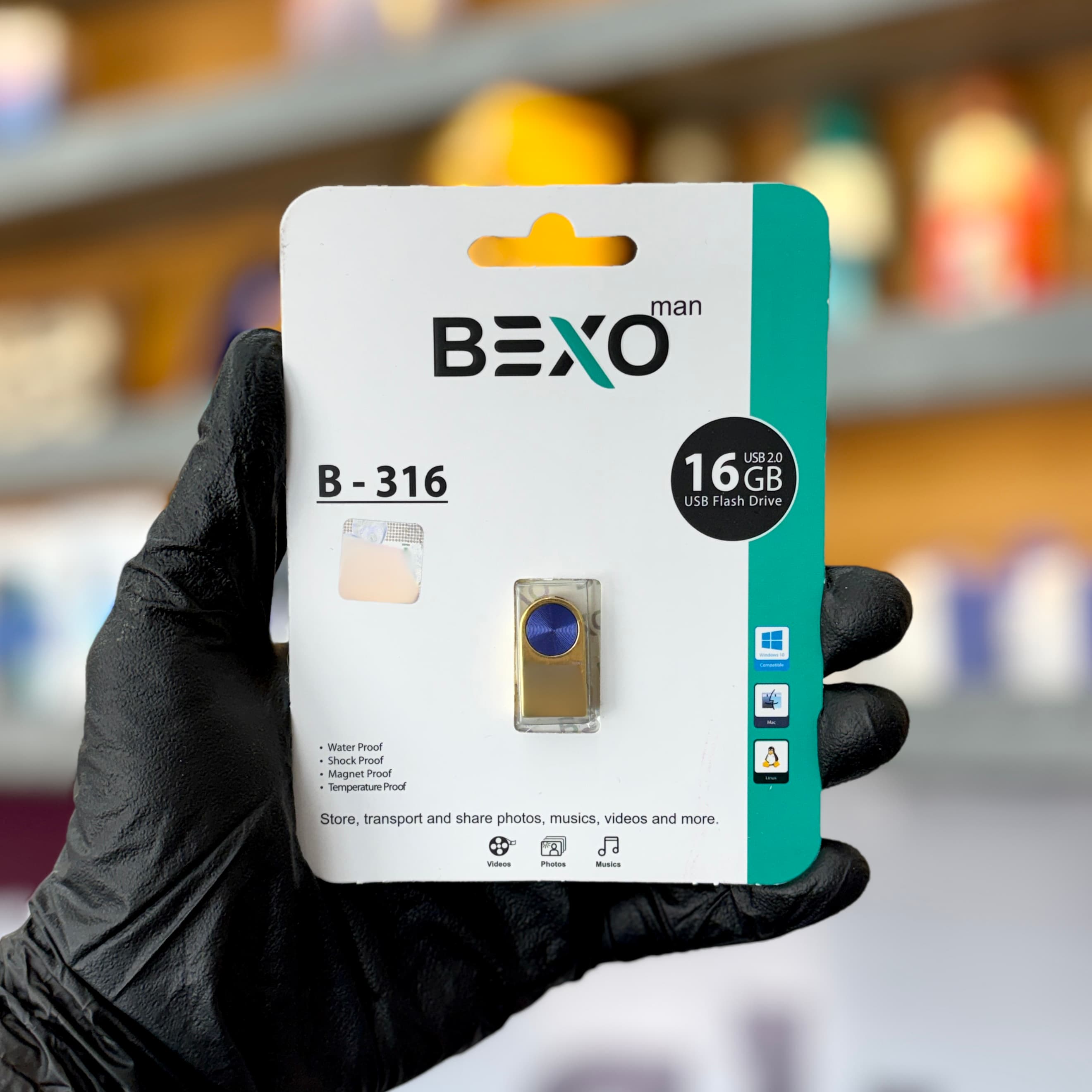 فلش 16 گیگ بکسو مدل B-316 با گارانتی تعویض مادام العمر — تصویر ۲