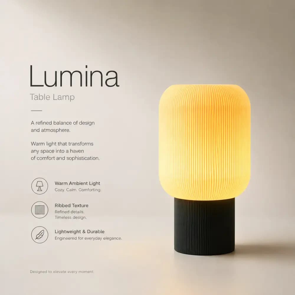 آباژور مدرن لومینا (Lumina) – رنگ گلبهی — تصویر ۶